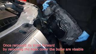 How to remove headlamp and replace light bulbs for freelander 2 main beam dip beam indicator and si [upl. by Voss688]