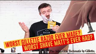 1960s Gillette Techmatic Cartridge Razor Shave Review Matts First Time [upl. by Soalokin]