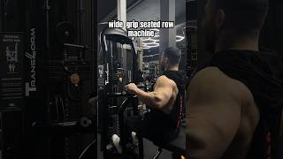 Wide grip seated row machine fitness bodybuilding gym backworkout naturalbodybuilding [upl. by Alat539]