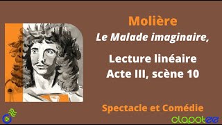 MOLIÈRE Le Malade Imaginaire Acte III scène 10 [upl. by Aenil]