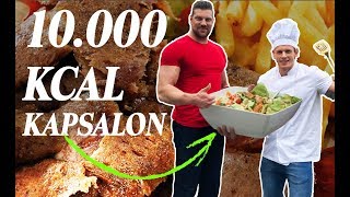 GROTE ETER 10000 Kcal Kapsalon  Eten met Nederlandse Reus 218 [upl. by Burnaby]