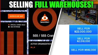 22000000 SELLING 5 FULL LARGE WAREHOUSES SOLO  GTA Online [upl. by Zosi244]