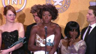 Viola Davis and the cast of The Help on their SAG Award Win [upl. by Sibella]