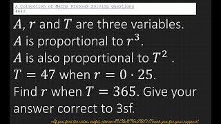 A Collection of Maths Problem Solving Questions 642 Proportionality [upl. by Ierna357]