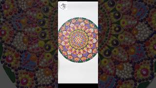 Mandala dot artpainting design crafting handprint drawing acrylic coloring [upl. by Kirenoj]