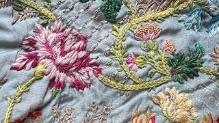 roxysjournalofstitchery  Vol 5 Ep 30  beading and working on PROMPT 4 [upl. by Leeann502]