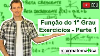 Função do Primeiro Grau Função Afim Exercícios Aula 3 de 9 [upl. by Ttezzil]