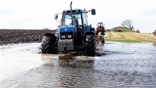 Ford 8340 Plowing in Muddy Field [upl. by Sperry]