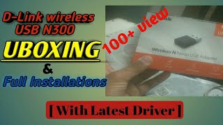 DLink Wireless N Nano USB Adapter N300  Unboxing amp full Installation [upl. by Jaclin]