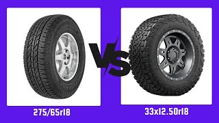 Tire Size 27565r18 vs 33x1250r18 [upl. by Ahsimet]