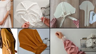 🔥 4  Different Sleeve Designs for Sewing Lovers Sewing Techniques [upl. by Irahs]