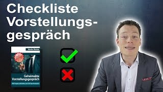 Checkliste Vorstellungsgespräch Wie fit sind Sie Vorstellungsgespräch Vorbereitung  MWehrle [upl. by Barncard]