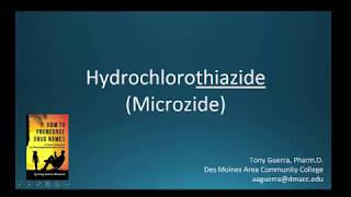 CC How to Pronounce hydrochlorothiazide MIcrozide Backbuilding Pharmacology [upl. by Walczak]