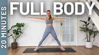 20 MIN FULL BODY for Beginners  No Equipment  No Repeat Home Workout [upl. by Emmuela]