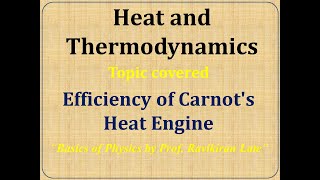 Efficiency of Carnots Heat Engine Physics Paper 1 Heat and Thermodynamics [upl. by Eliathan]