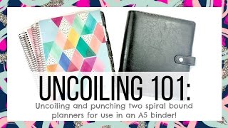 Uncoiling 101 Spiral bound planner to binder [upl. by Lamahj]