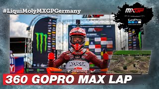 360 GoPro MAX Lap  Liqui Moly MXGP of Germany 2022 MXGP Motocross [upl. by Sirac]