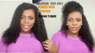 ALIBELE HAIRMalaysian Deep curl  lace frontal Resumé 1 mois apres  AMOR AMOUR [upl. by Assilla]