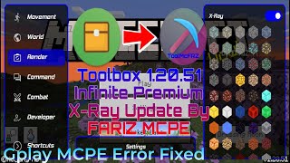 TOOLBOX FOR MCPE 12051 INFINITE PREMIUM XRAY UPDATE BY FARIZ MCPE [upl. by Nnahtur2]