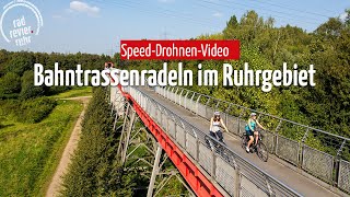 Bahntrassenradeln im Ruhrgebiet  SpeedDrohnenFlug  Erzbahntrasse amp Zollvereinweg [upl. by Irtimid]