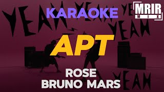 ROSÉ amp Bruno Mars  APT KARAOKE Instrumental With Lyrics [upl. by Ocirema]