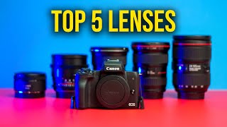 Top 5 Lenses For The Canon M50 amp M50 Mark II For Every Budget [upl. by Dorrehs167]