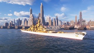 USS Wisconsin BB64 Gameplay  World of Warships [upl. by Noble]