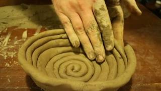 Coil Building Pottery with DIY Clay First Attempts [upl. by Moshe]