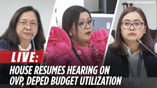 LIVE House resumes hearing on OVP DepEd budget utilization  November 20 [upl. by Ahtram]