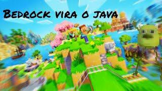 Minecraft mas o bedrock vira o java [upl. by Alphonso331]