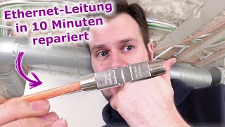 Netzwerkleitung reparieren OHNE Spezialwerkzeug in 10 Minuten  LiveTutorial [upl. by Atalya]