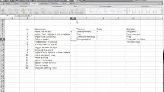 Part 1  Using Excel for Openended Question Data Analysis [upl. by Hengel]