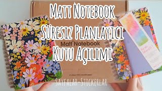 Matt Notebook Süresiz Planlayıcı Kutu Açılımı  Ajanda Tanıtımı ve İçeriği [upl. by Vashtia151]