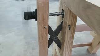 Moravian Workbench with Crisscross 14 [upl. by Aerdnaid11]