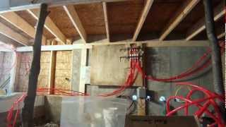 Installing a radiant heating manifold  94  My DIY Garage Build HD Time Lapse [upl. by Eyks]