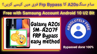 Samsung A20s A207f Frp bypass done 100 android 10 U2 Binary Free  2022  TECH City [upl. by Renault]