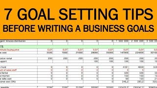 7 Goal Setting tips before Writing a Business Goals for your Small Business [upl. by Anilem832]