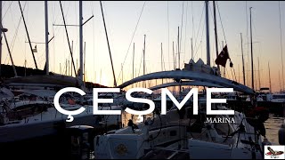 Çeşme Marina Havadan Çekim  İzmir Çeşme Turkey 4K [upl. by Aihsilat654]