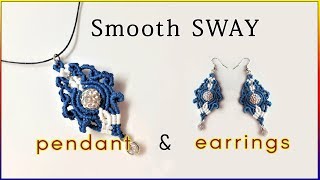 Macrame tutorial The Smooth Sway pattern for pendant and earrings [upl. by Huda]