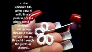 Frivolitetatting lesson 113  Union Riego  Riego join [upl. by Elicia]