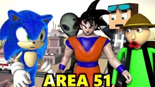 sonic and baldi and steve in Area 51 animation [upl. by Krispin]