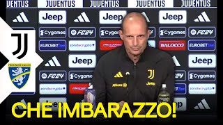 “SPERO DI INDOVINARE LA FORMAZIONE”  DICHIARAZIONI ALLEGRI SENZA SENSO PRE JUVENTUSFROSINONE [upl. by Cirdahc]