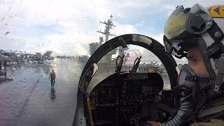 Navy Flight Deck Operations from Cockpit of FA18  Original Unedited Audio [upl. by Gwendolyn488]