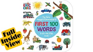 The Very Hungry Caterpillars First 100 Words  board book  flip book for kids  full view [upl. by Stefan143]