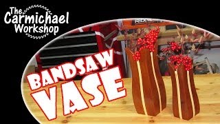 Bandsaw Vase  Woodworking Project for Artificial Flower Arrangements [upl. by Aved856]