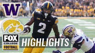 Washington Huskies vs Iowa Hawkeyes Highlights  FOX College Football [upl. by Tjaden]