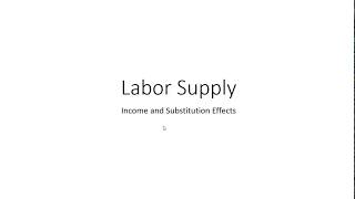 Labor Supply Income and Substitution Effects [upl. by Anidualc909]