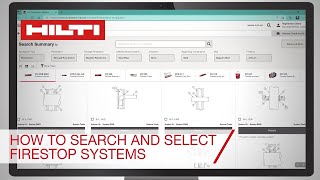 How to search and select firestop systems on the Hilti Construction Platform [upl. by Ody]