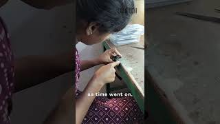 Artisan video COCO LENI handcrafted custom eyewear Suvarna setting hinges and aligning horn frame [upl. by Noiro852]