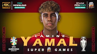 Lamine Yamal  New Face EURO 2024  Sider ◆ CPK  PES 2021  Football Life 2024  All Patches [upl. by Tibbs]